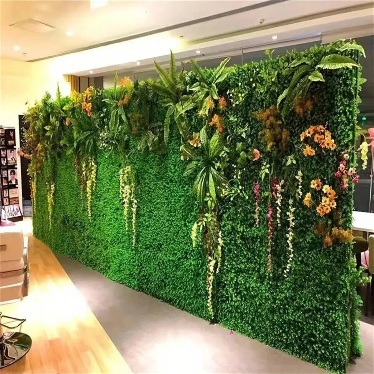 Mur Végétal Artificiel – Panneau Plante Verte Décoration Murale Intérieur & Extérieur