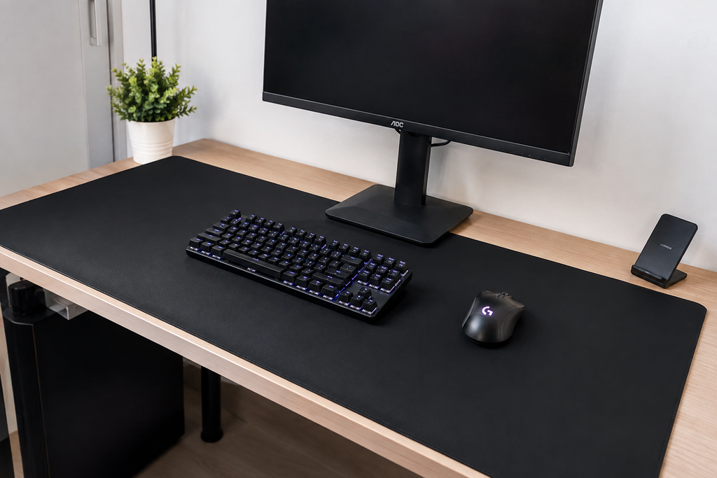 Tapis de Bureau XXL Gaming en Tissu – Antidérapant & Bords Renforcés