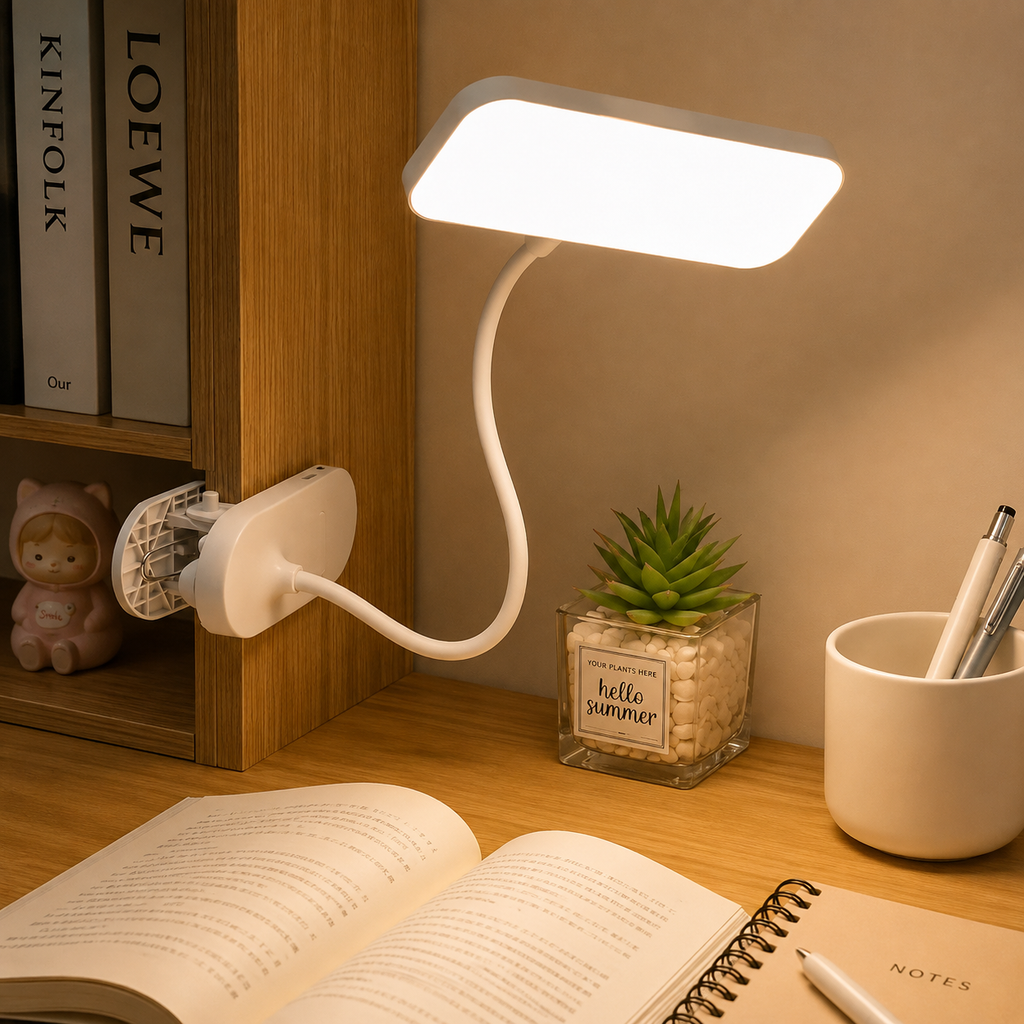 Lampe LED Clip-On Bureau Gaming – Éclairage USB Réglable pour Setup, Bureau & Chevet