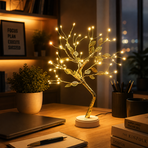 Lampe Bonsaï Cerisier LED – Arbre Lumineux Fleurs de Cerisier, Veilleuse d'Ambiance
