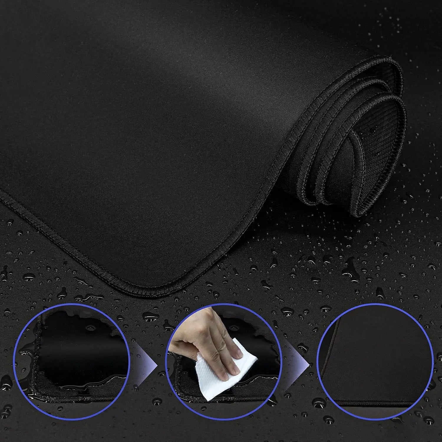 Tapis de Bureau XXL Gaming en Tissu – Antidérapant & Bords Renforcés