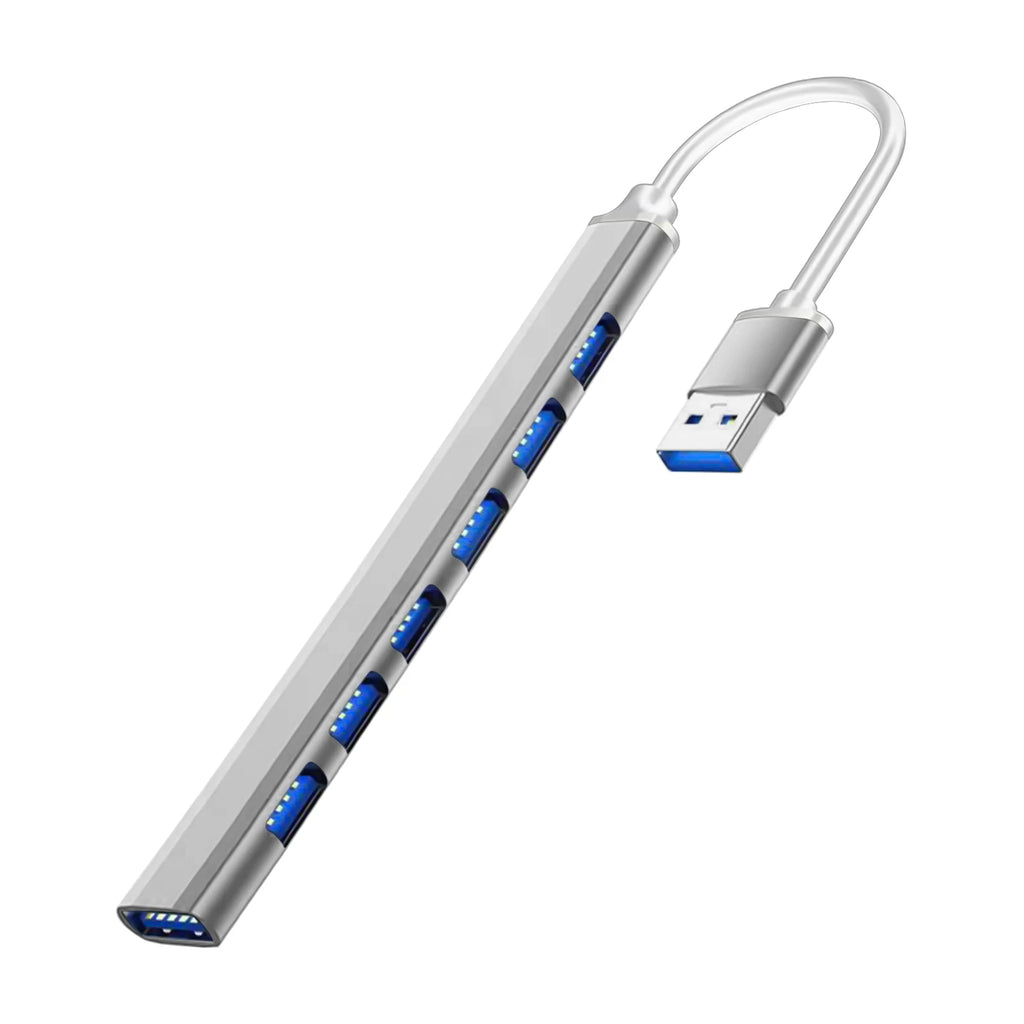 Hub USB 7 Ports – Station d'Accueil Argent Haute Vitesse USB 3.0