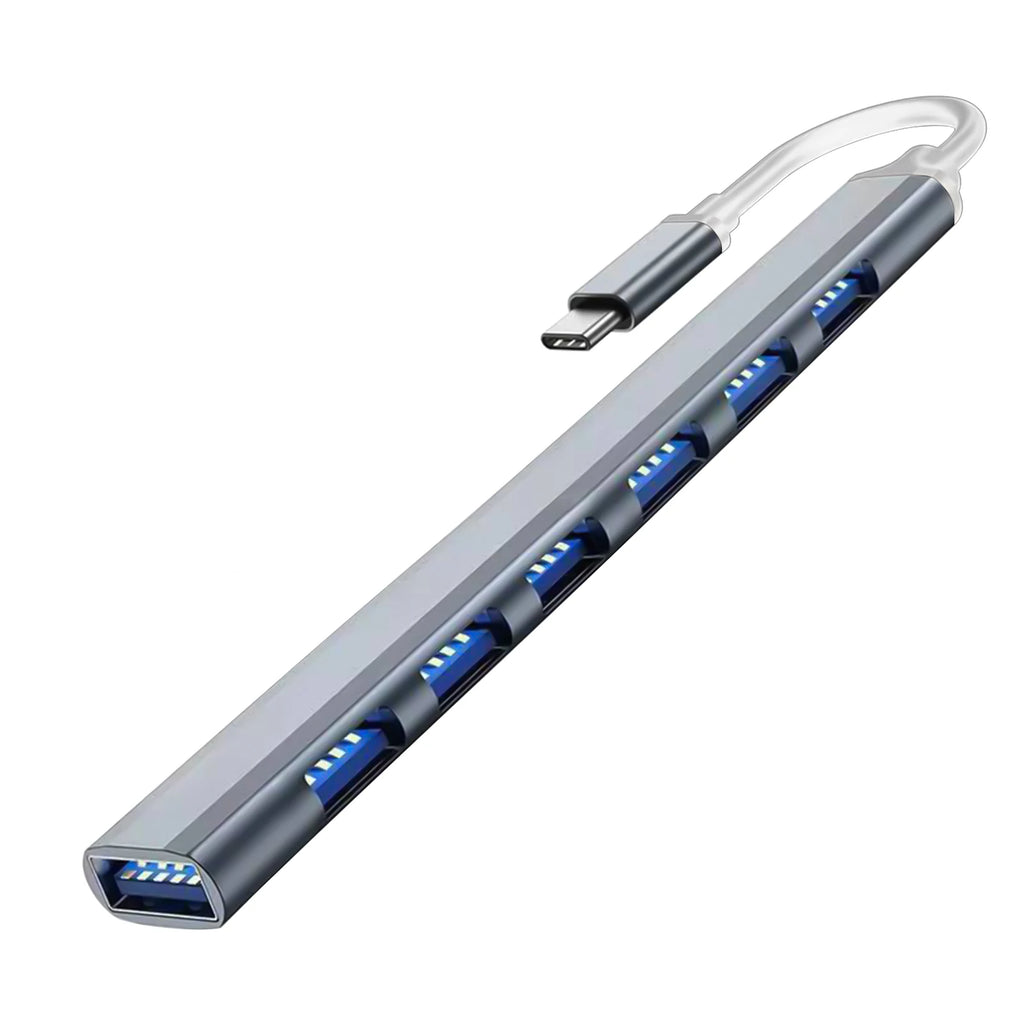 Hub USB 7 Ports – Station d'Accueil Argent Haute Vitesse USB 3.0