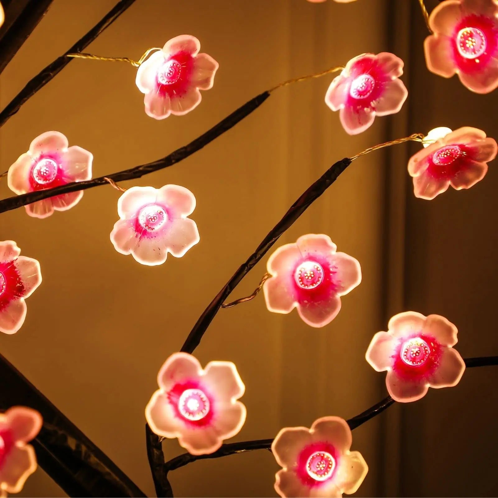 Lampe Bonsaï Cerisier LED – Arbre Lumineux Fleurs de Cerisier, Veilleuse d'Ambiance