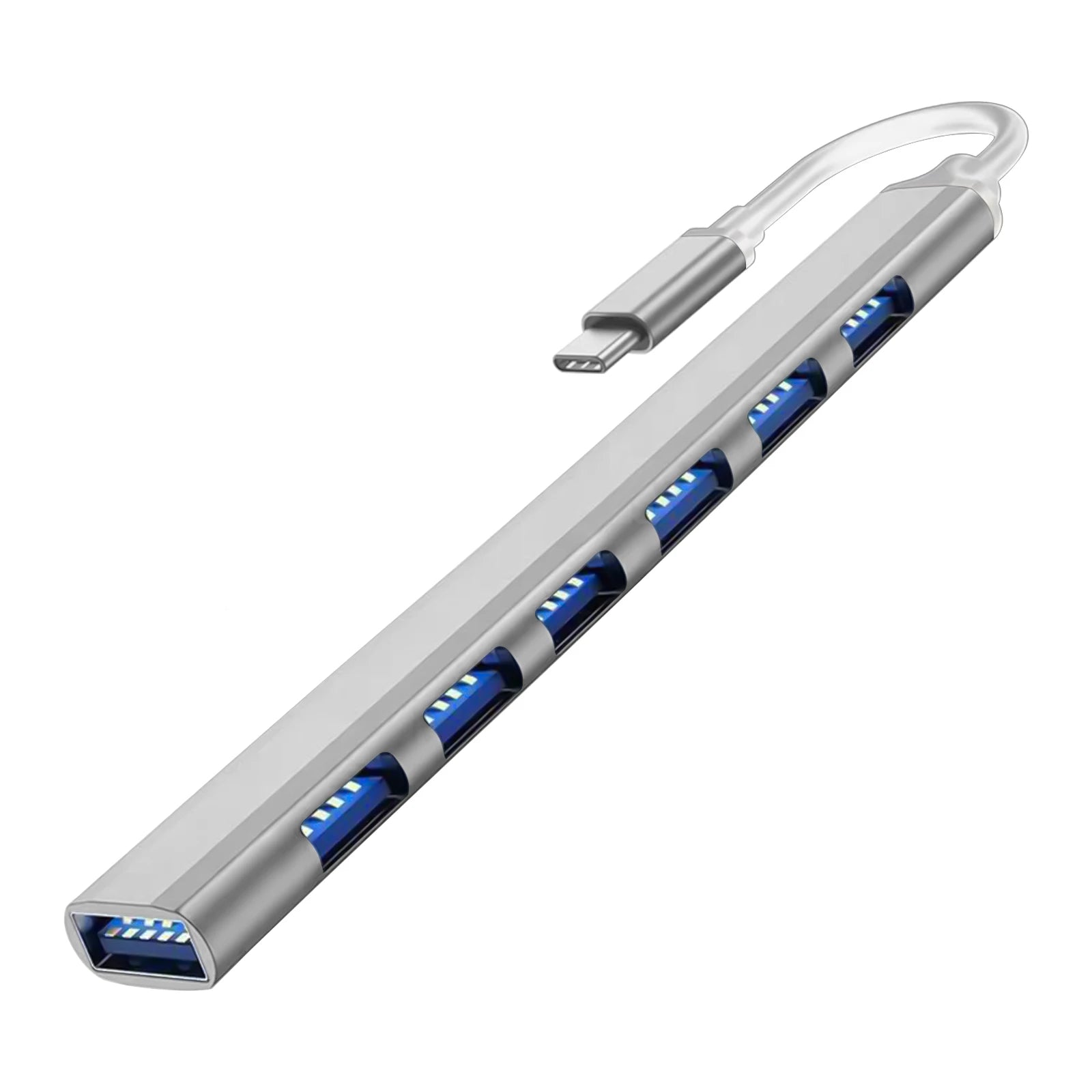 Hub USB 7 Ports – Station d'Accueil Argent Haute Vitesse USB 3.0